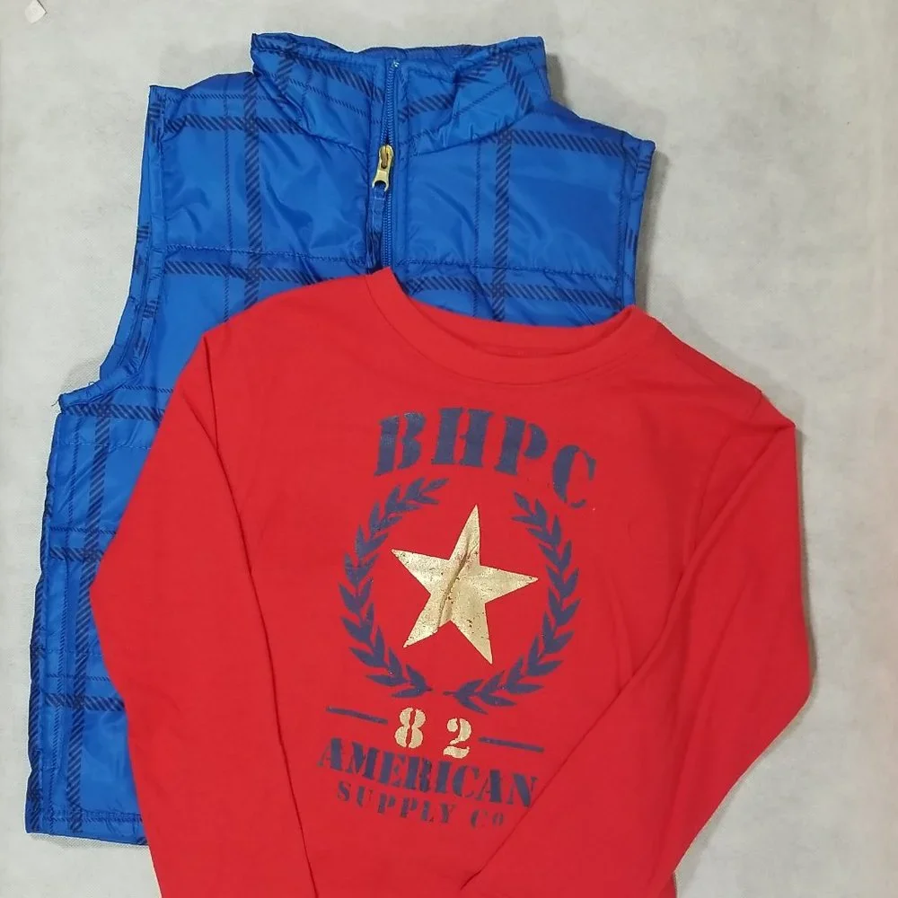 Beverly Hills Polo Club Boys Size 5/6 Bomber Vest‎ Jogger Long Sleeve Pant Set